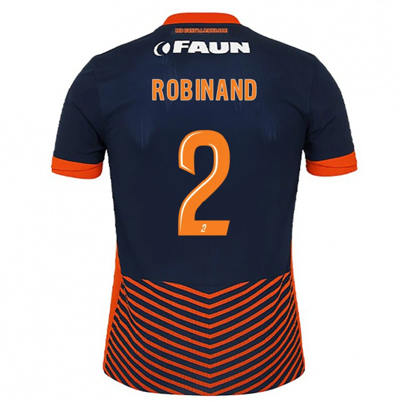 Danxen Kinderen Mathis Robinand #2 Middernachtblauw Oranje Thuisshirt Thuistenue 2025/26 T-Shirt
