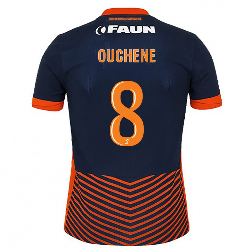Danxen Kinderen Sonia Ouchene #8 Middernachtblauw Oranje Thuisshirt Thuistenue 2025/26 T-Shirt