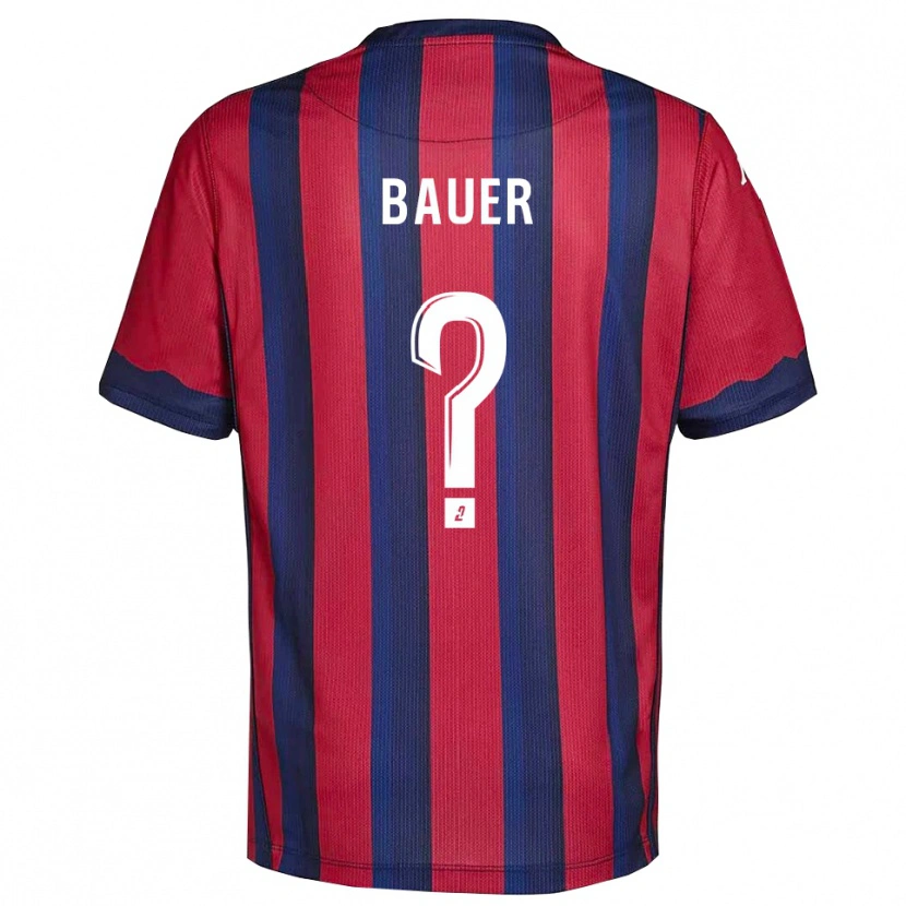 Danxen Kinderen Hugo Bauer #0 Bourgondisch Marine Thuisshirt Thuistenue 2025/26 T-Shirt