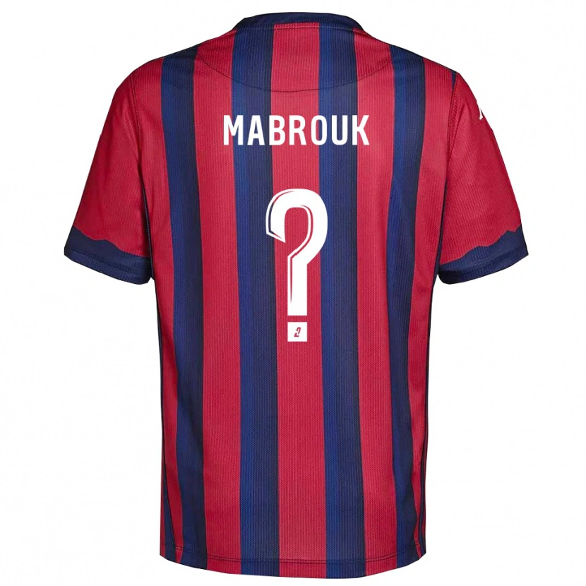 Danxen Kinderen Adam Mabrouk #0 Bourgondisch Marine Thuisshirt Thuistenue 2025/26 T-Shirt