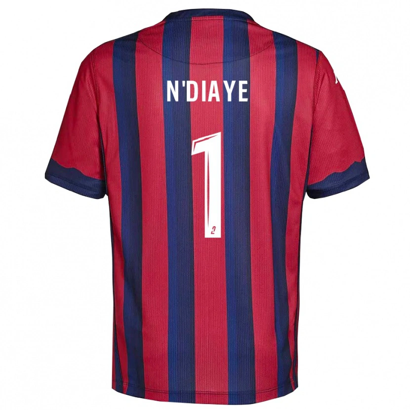 Danxen Kinderen Massamba N'diaye #1 Bourgondisch Marine Thuisshirt Thuistenue 2025/26 T-Shirt