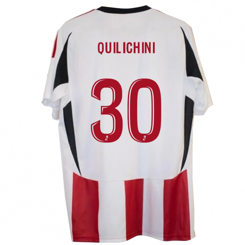 Danxen Kinderen Ghjuvanni Quilichini #30 Rood Blauw Thuisshirt Thuistenue 2025/26 T-Shirt