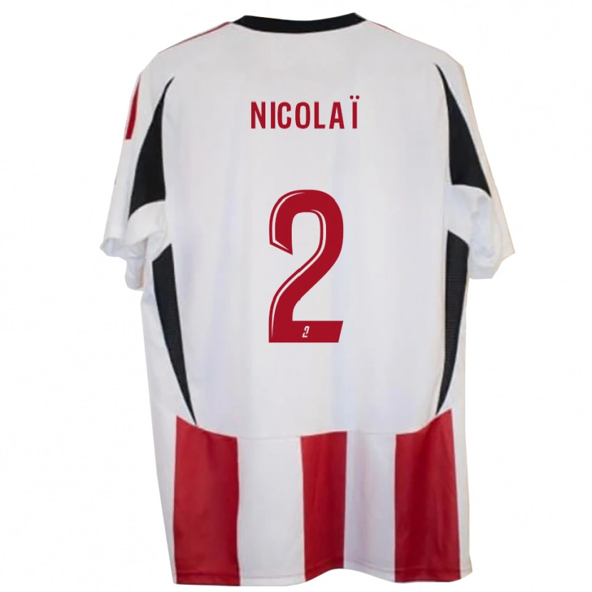 Danxen Kinderen Dominique Nicolaï #2 Rood Blauw Thuisshirt Thuistenue 2025/26 T-Shirt