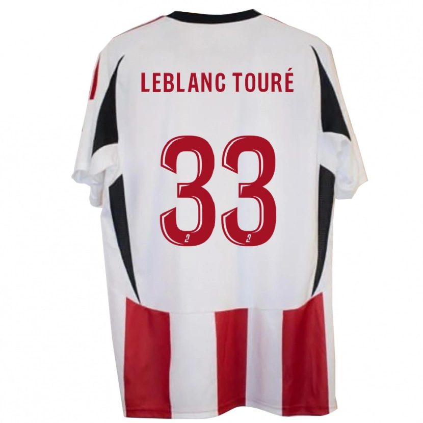 Danxen Kinderen Wolo Leblanc Touré #33 Rood Blauw Thuisshirt Thuistenue 2025/26 T-Shirt