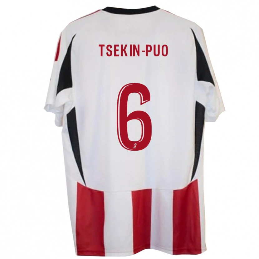 Danxen Kinderen Lenny Tsekin-Puo #6 Rood Blauw Thuisshirt Thuistenue 2025/26 T-Shirt
