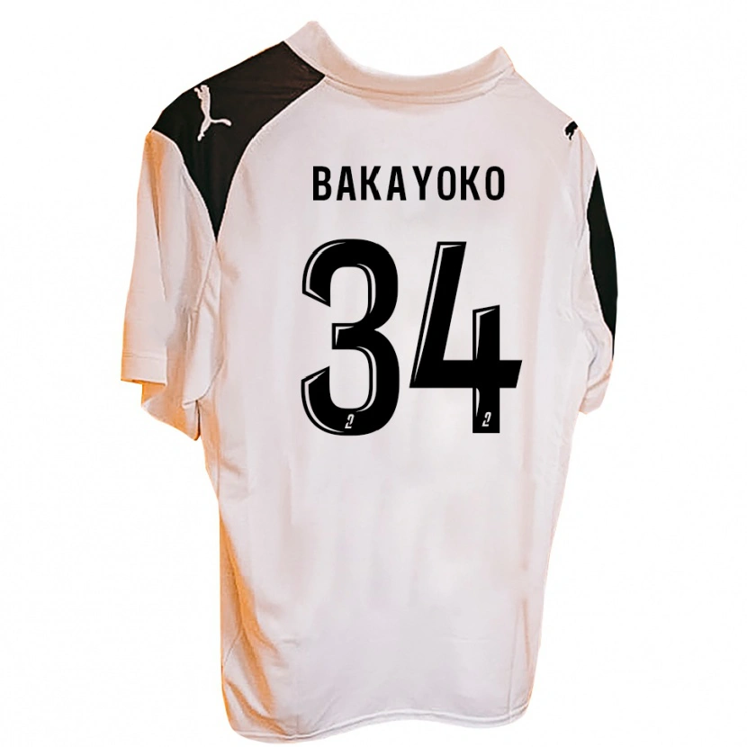 Danxen Kinderen Siaka Bakayoko #34 Zwart Wit Thuisshirt Thuistenue 2025/26 T-Shirt