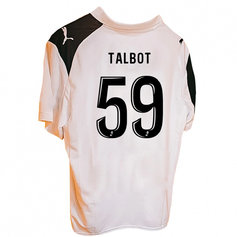 Danxen Kinderen Nathan Talbot #59 Zwart Wit Thuisshirt Thuistenue 2025/26 T-Shirt