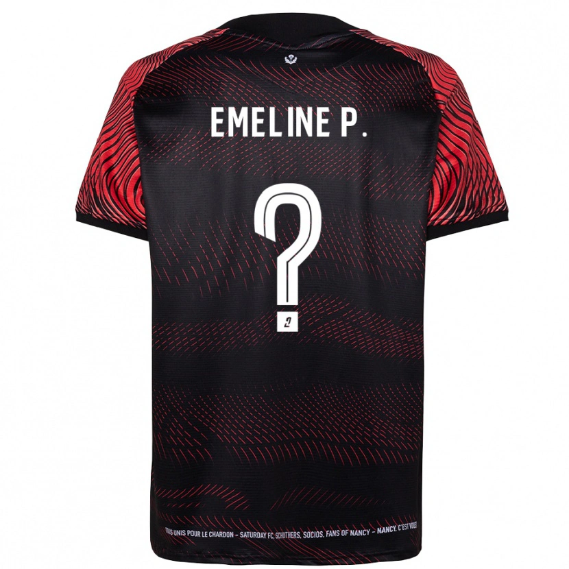 Danxen Kinderen Emeline Poirel #0 Wit Rood Thuisshirt Thuistenue 2025/26 T-Shirt
