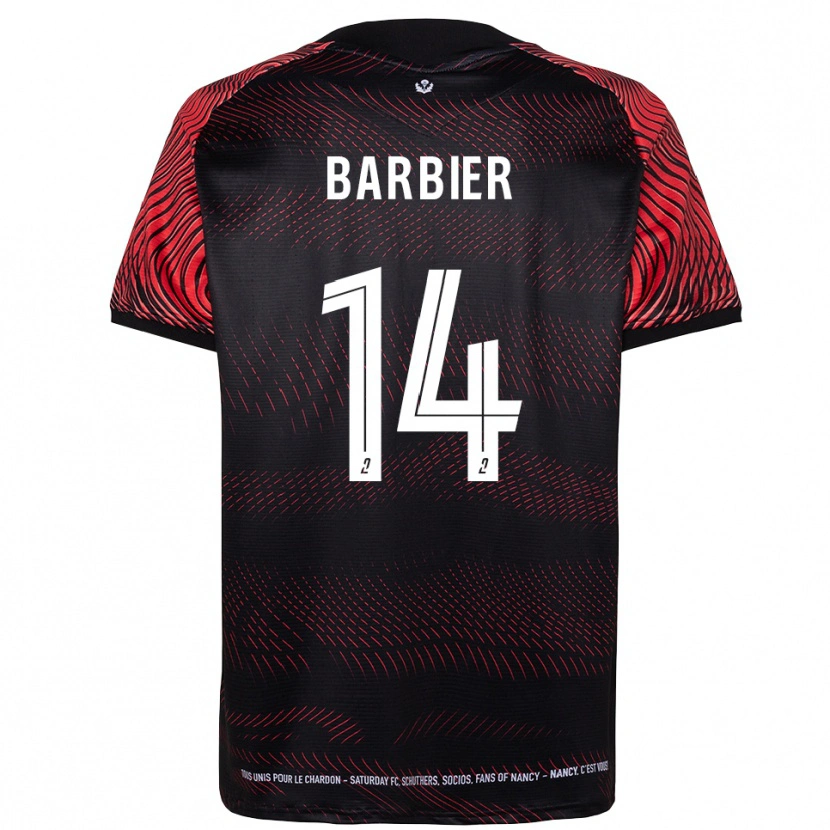 Danxen Kinderen Hugo Barbier #14 Wit Rood Thuisshirt Thuistenue 2025/26 T-Shirt