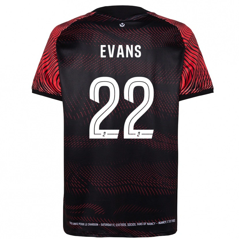 Danxen Kinderen Jimmy Evans #22 Wit Rood Thuisshirt Thuistenue 2025/26 T-Shirt