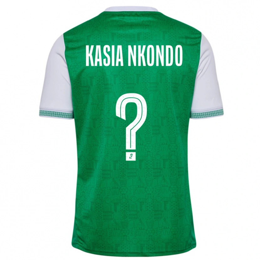 Danxen Kinderen Nathan Kasia Nkondo #0 Groen Wit Thuisshirt Thuistenue 2025/26 T-Shirt