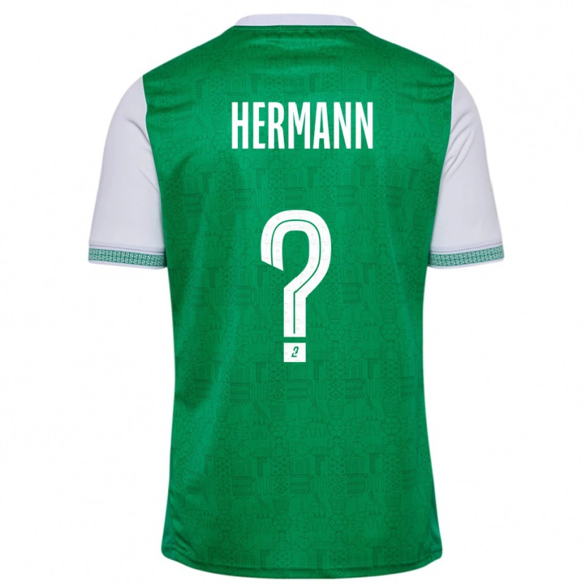 Danxen Kinderen Laura Hermann #0 Groen Wit Thuisshirt Thuistenue 2025/26 T-Shirt