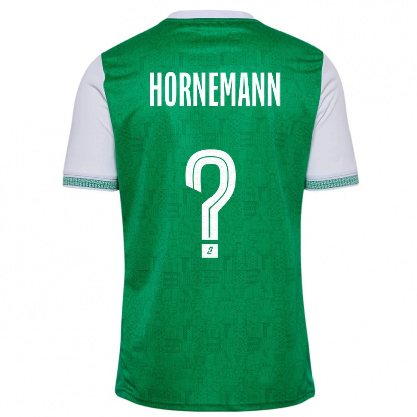 Danxen Kinderen Sofie Hornemann #0 Groen Wit Thuisshirt Thuistenue 2025/26 T-Shirt