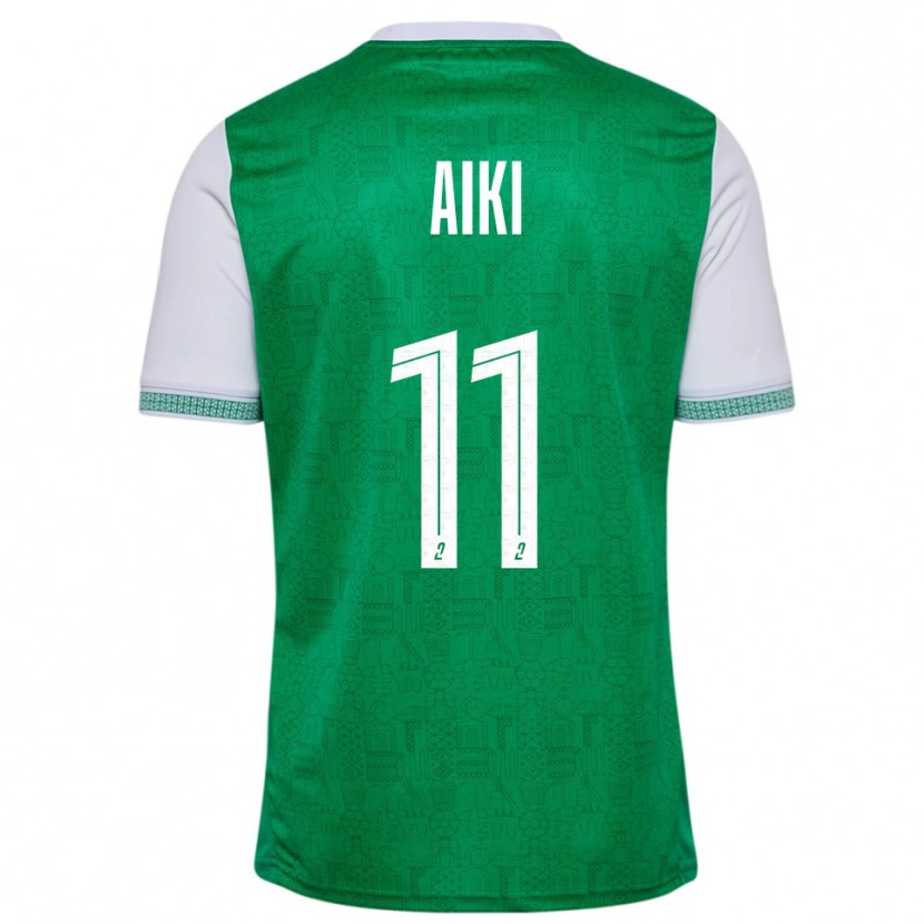 Danxen Kinderen Ayman Aiki #11 Groen Wit Thuisshirt Thuistenue 2025/26 T-Shirt