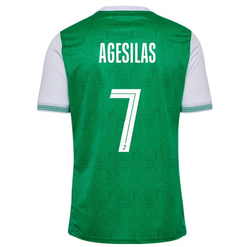 Danxen Kinderen Meïvyn Agesilas #7 Groen Wit Thuisshirt Thuistenue 2025/26 T-Shirt