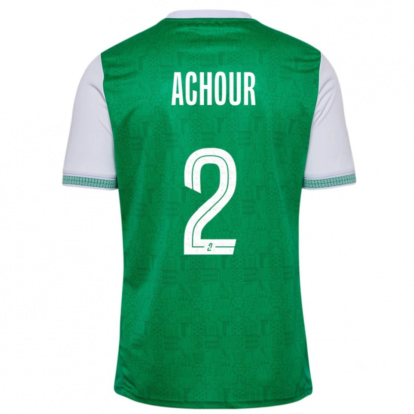 Danxen Kinderen Samy Achour #2 Groen Wit Thuisshirt Thuistenue 2025/26 T-Shirt