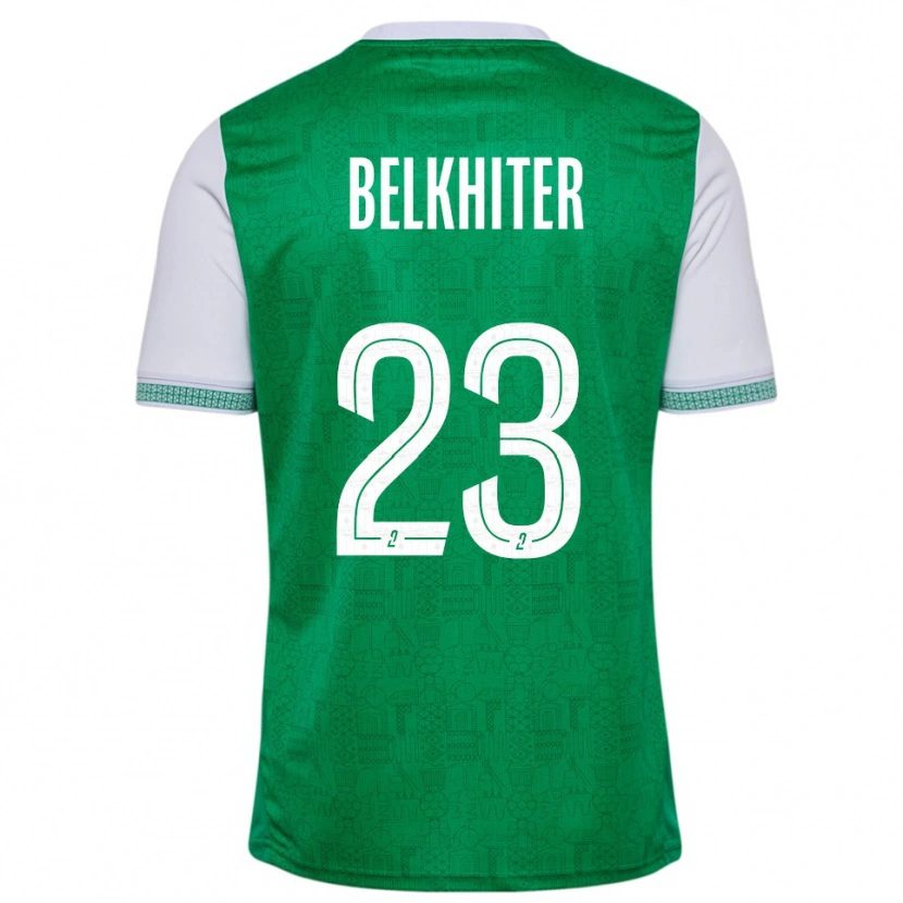 Danxen Kinderen Morgane Belkhiter #23 Groen Wit Thuisshirt Thuistenue 2025/26 T-Shirt
