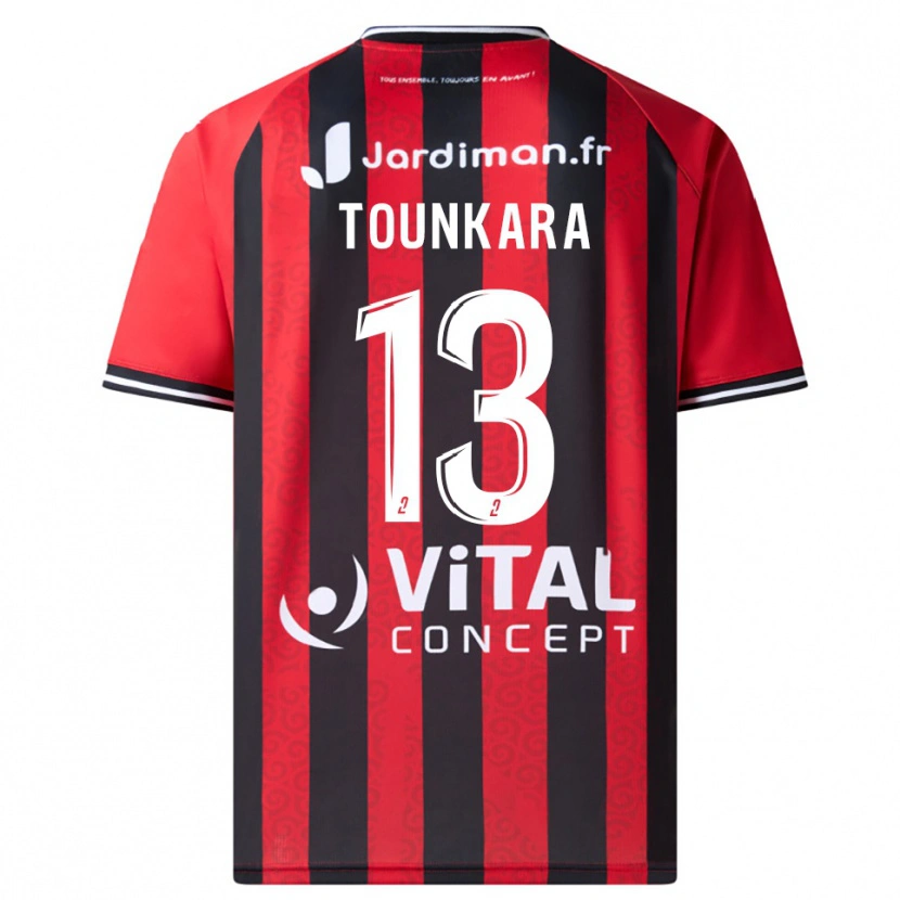 Danxen Kinderen Fadiala Tounkara #13 Rood Zwart Thuisshirt Thuistenue 2025/26 T-Shirt