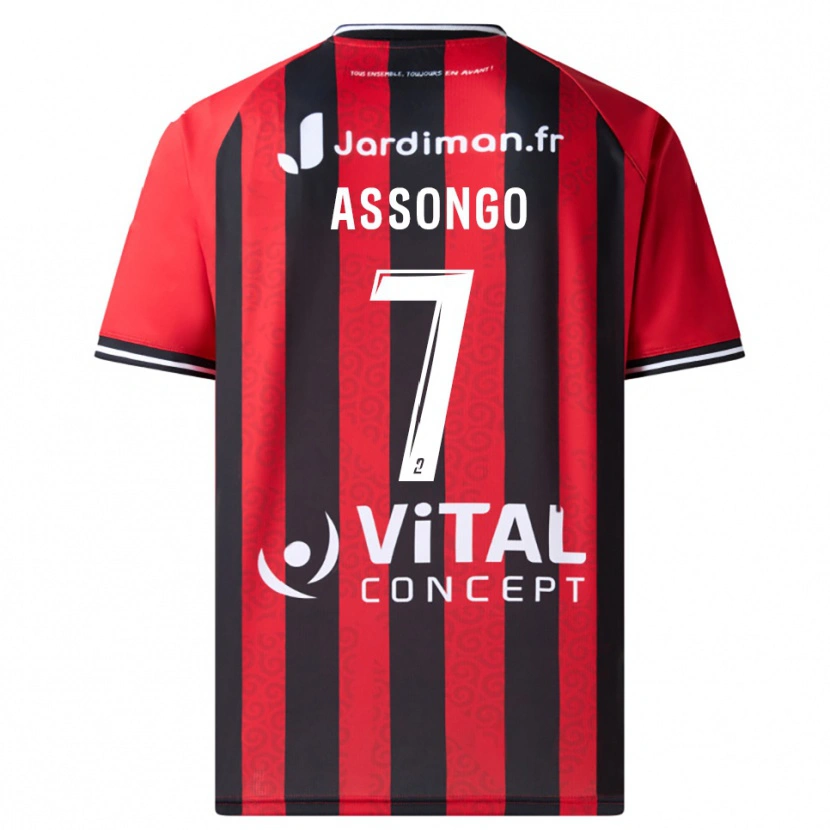 Danxen Kinderen Ilan Assongo #7 Rood Zwart Thuisshirt Thuistenue 2025/26 T-Shirt