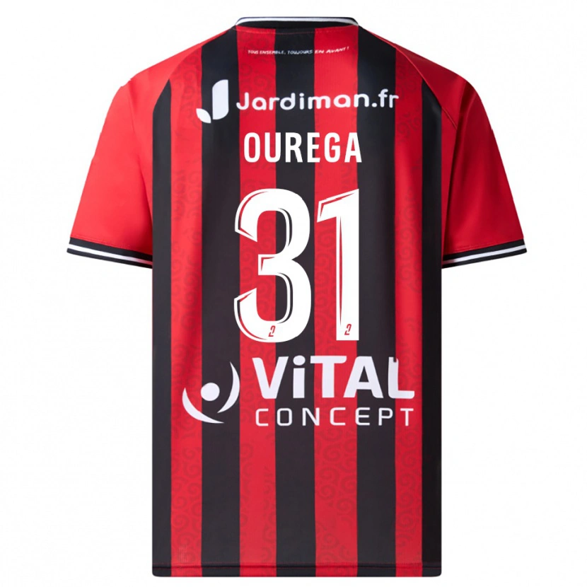 Danxen Kinderen Dylan Ourega #31 Rood Zwart Thuisshirt Thuistenue 2025/26 T-Shirt