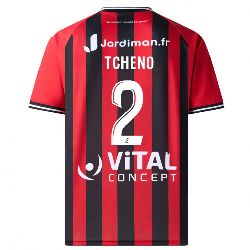 Danxen Kinderen Claudine Tcheno #2 Rood Zwart Thuisshirt Thuistenue 2025/26 T-Shirt