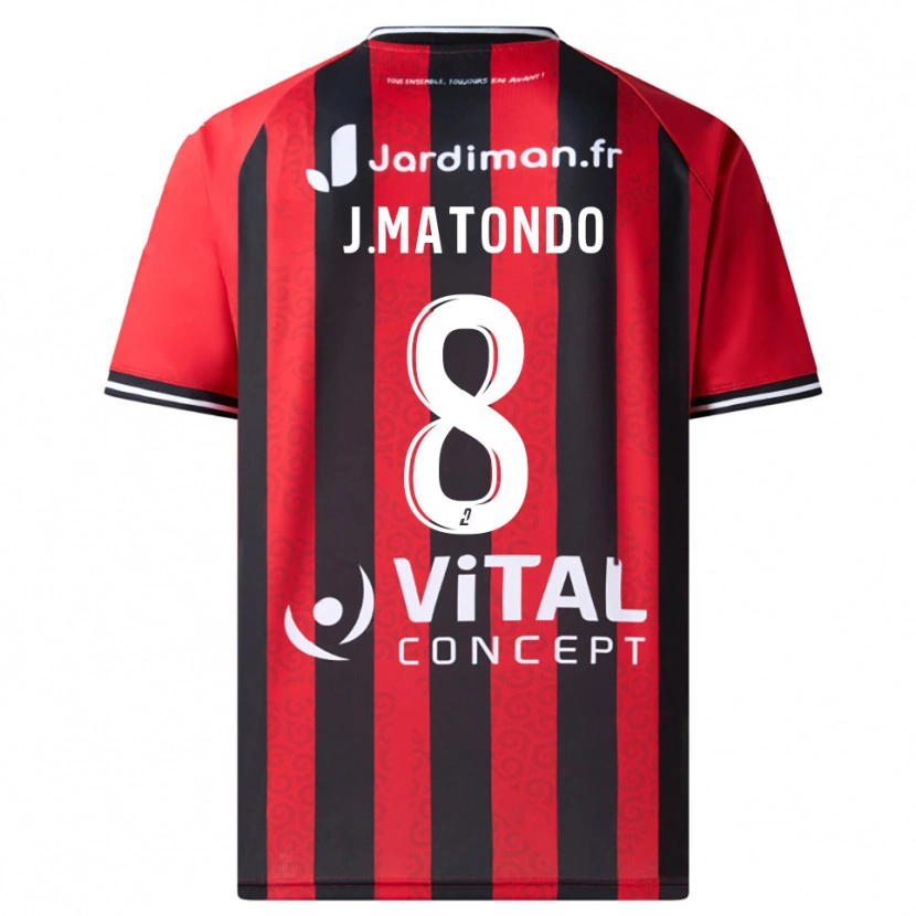 Danxen Kinderen Joël Matondo #8 Rood Zwart Thuisshirt Thuistenue 2025/26 T-Shirt