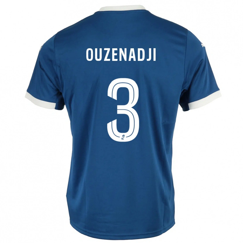 Danxen Kinderen Anis Ouzenadji #3 Blauw Wit Thuisshirt Thuistenue 2025/26 T-Shirt