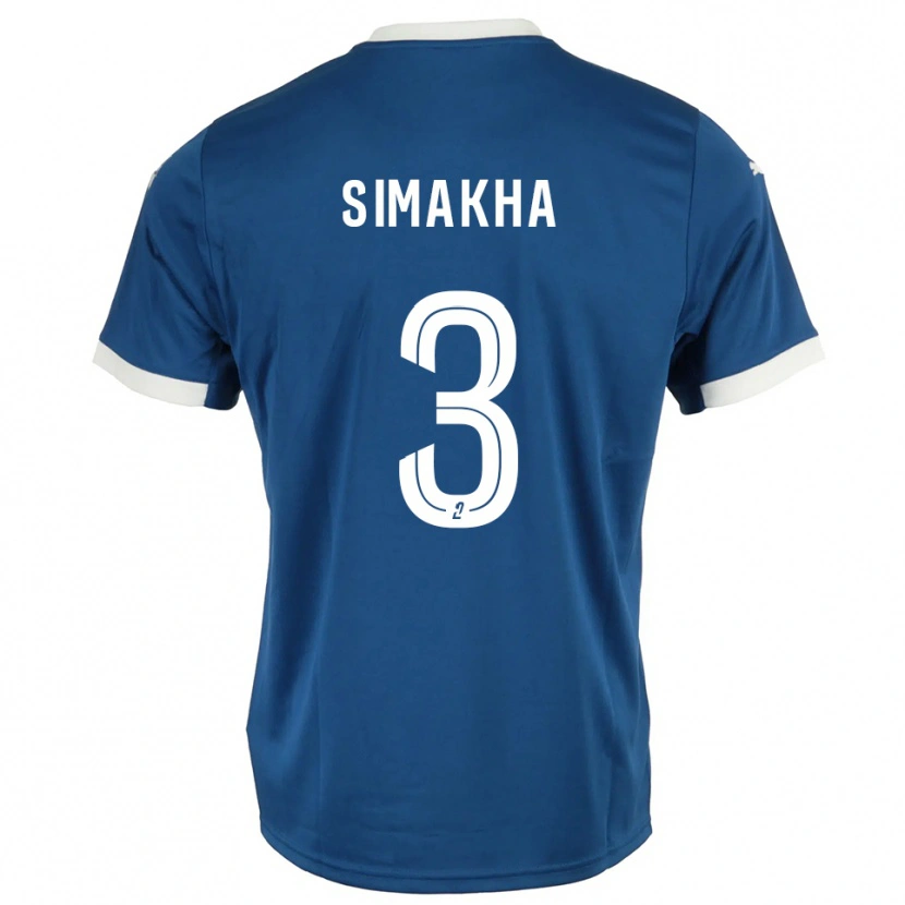 Danxen Kinderen Lassana Simakha #3 Blauw Wit Thuisshirt Thuistenue 2025/26 T-Shirt