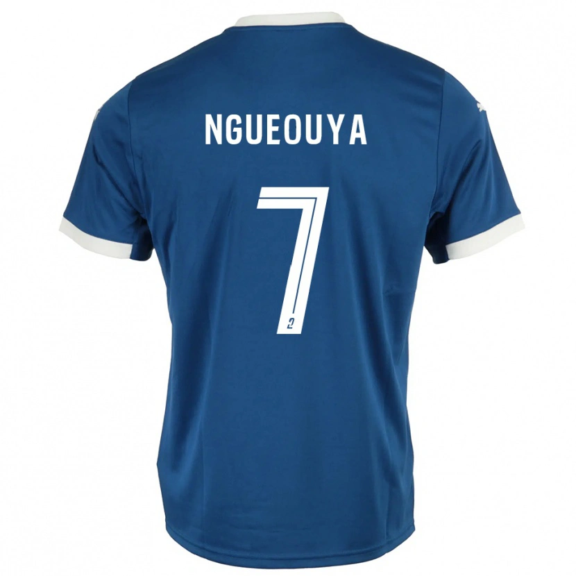 Danxen Kinderen Anthony Ngueouya #7 Blauw Wit Thuisshirt Thuistenue 2025/26 T-Shirt