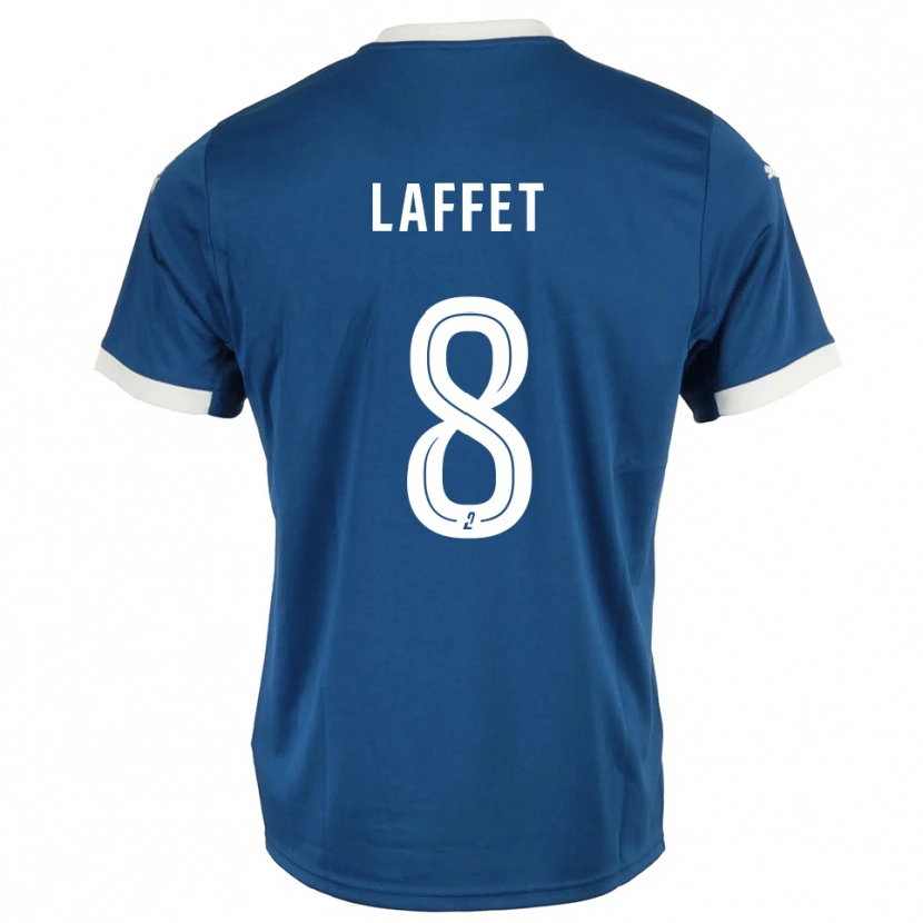 Danxen Kinderen Yves Laffet #8 Blauw Wit Thuisshirt Thuistenue 2025/26 T-Shirt
