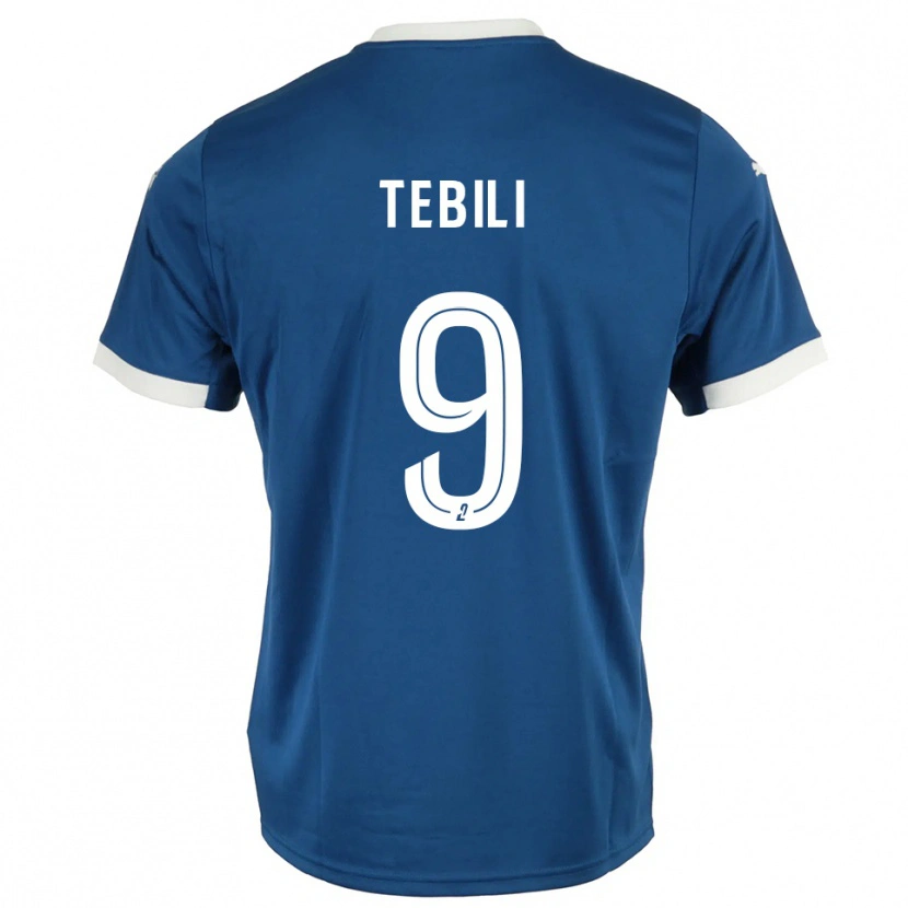 Danxen Kinderen David Tebili #9 Blauw Wit Thuisshirt Thuistenue 2025/26 T-Shirt