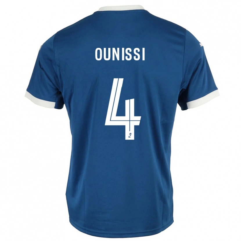 Danxen Kinderen Ilian Ounissi #4 Blauw Wit Thuisshirt Thuistenue 2025/26 T-Shirt