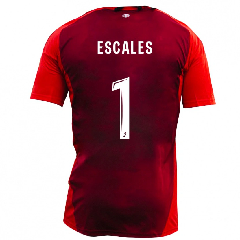 Danxen Kinderen Florian Escales #1 Rood Bourgondië Thuisshirt Thuistenue 2025/26 T-Shirt