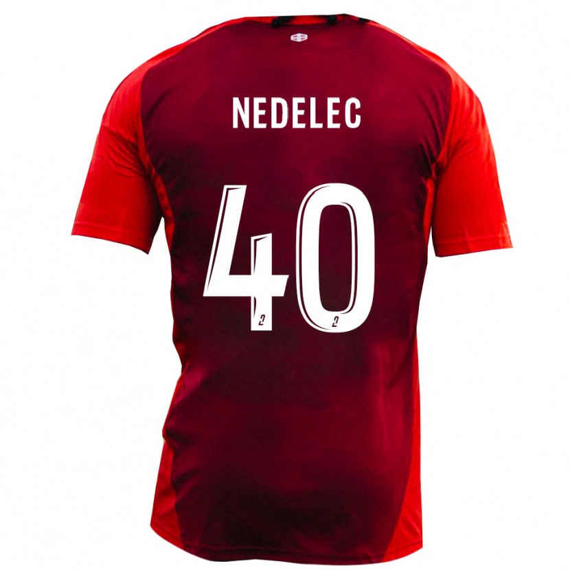 Danxen Kinderen Aymerick Nedelec #40 Rood Bourgondië Thuisshirt Thuistenue 2025/26 T-Shirt