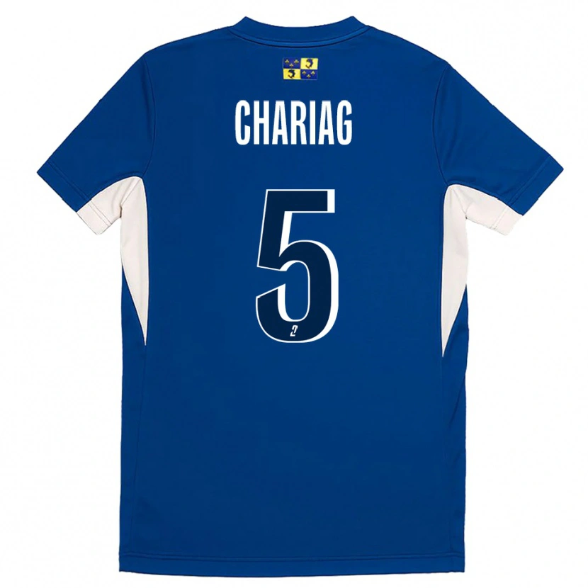Danxen Kinderen Adam Chariag #5 Blauw Marine Thuisshirt Thuistenue 2025/26 T-Shirt