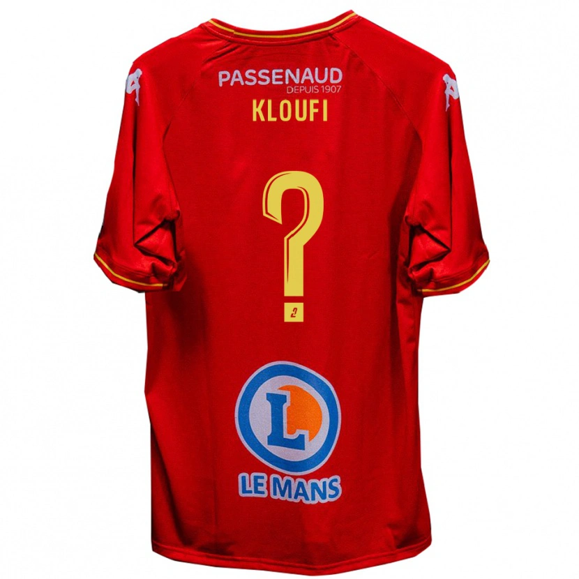 Danxen Kinderen Younes Kloufi #0 Rood Geel Thuisshirt Thuistenue 2025/26 T-Shirt