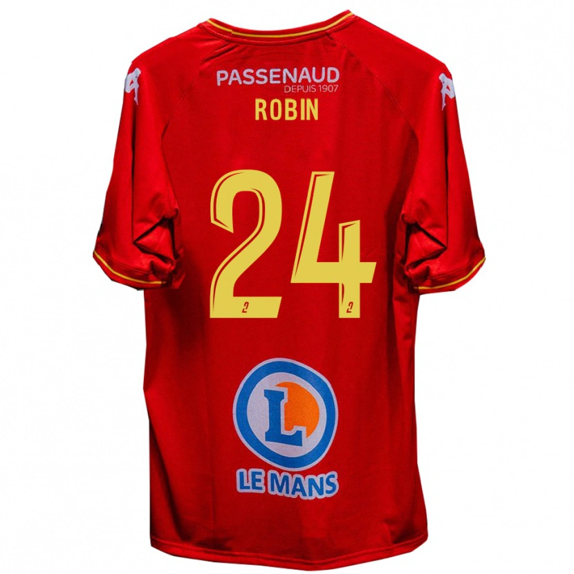 Danxen Kinderen Milan Robin #24 Rood Geel Thuisshirt Thuistenue 2025/26 T-Shirt