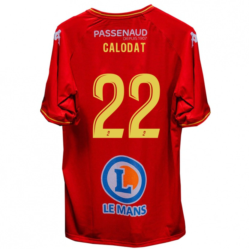 Danxen Kinderen Lucas Calodat #22 Rood Geel Thuisshirt Thuistenue 2025/26 T-Shirt