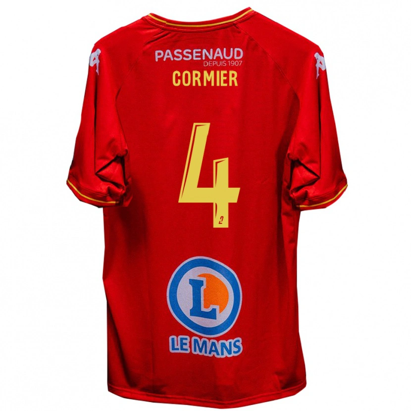 Danxen Kinderen Leny Cormier #4 Rood Geel Thuisshirt Thuistenue 2025/26 T-Shirt