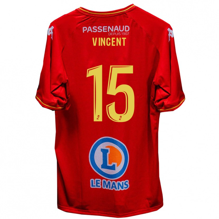 Danxen Kinderen Noah Vincent #15 Rood Geel Thuisshirt Thuistenue 2025/26 T-Shirt
