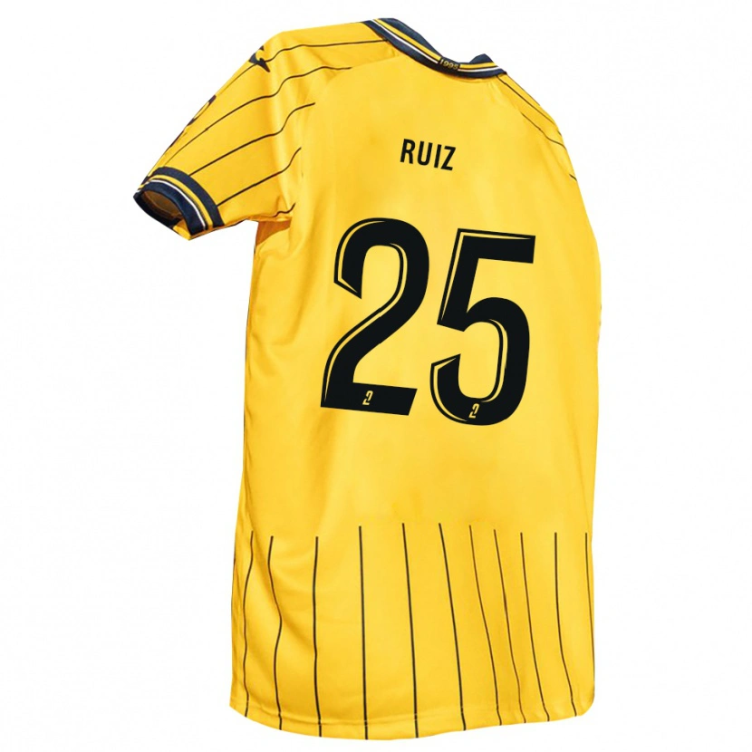 Danxen Kinderen Jean Ruiz #25 Geel Marine Thuisshirt Thuistenue 2025/26 T-Shirt