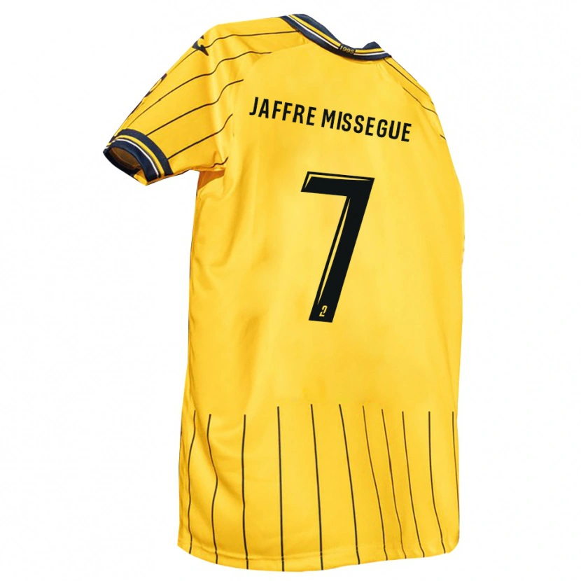 Danxen Kinderen Lenny Jaffre Missegue #7 Geel Marine Thuisshirt Thuistenue 2025/26 T-Shirt