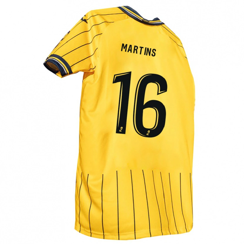 Danxen Kinderen Timéo Martins #16 Geel Marine Thuisshirt Thuistenue 2025/26 T-Shirt