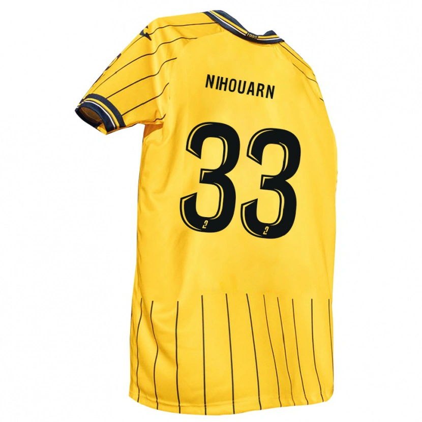 Danxen Kinderen Titouan Nihouarn #33 Geel Marine Thuisshirt Thuistenue 2025/26 T-Shirt