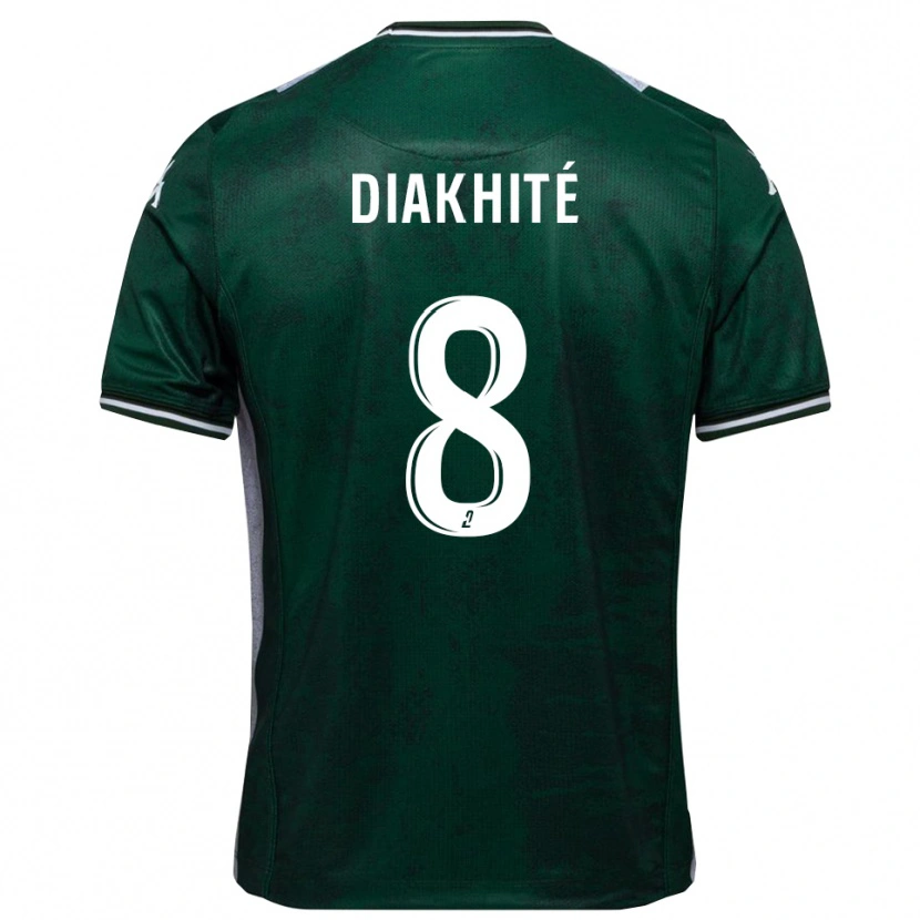 Danxen Kinderen Abdourahmane Diakhité #8 Groen Wit Thuisshirt Thuistenue 2025/26 T-Shirt