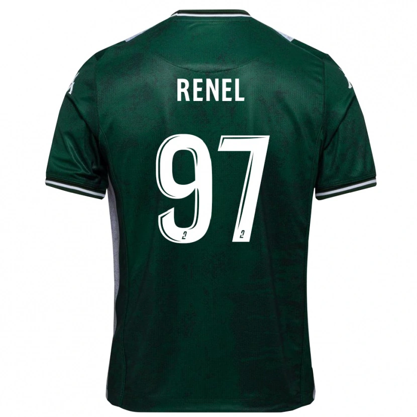 Danxen Kinderen Samuel Renel #97 Groen Wit Thuisshirt Thuistenue 2025/26 T-Shirt