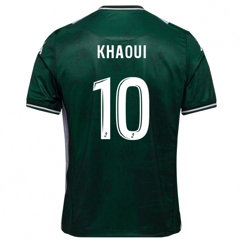 Danxen Kinderen Saîf-Eddine Khaoui #10 Groen Wit Thuisshirt Thuistenue 2025/26 T-Shirt
