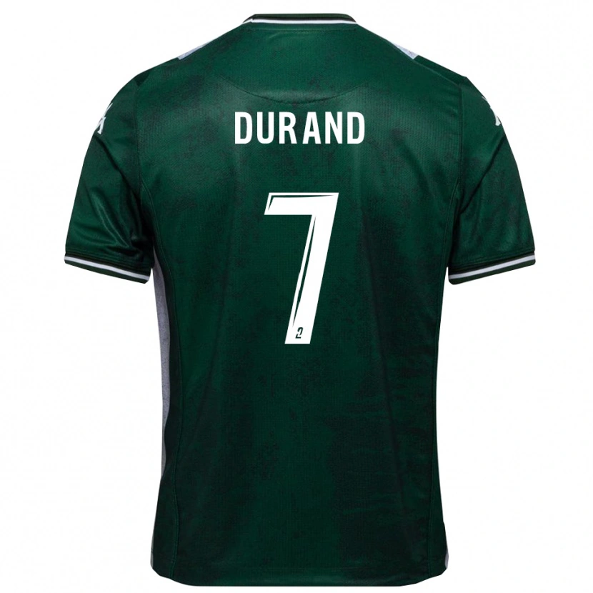 Danxen Kinderen Damien Durand #7 Groen Wit Thuisshirt Thuistenue 2025/26 T-Shirt