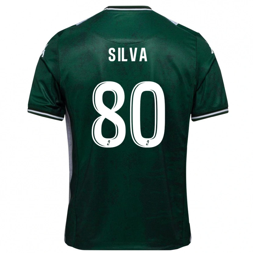 Danxen Kinderen Brian Silva #80 Groen Wit Thuisshirt Thuistenue 2025/26 T-Shirt