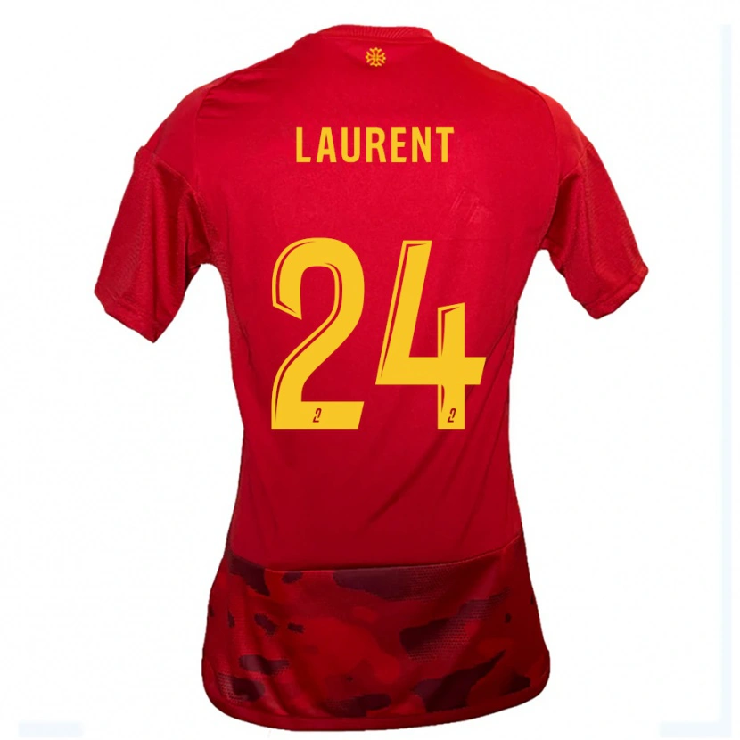 Danxen Kinderen Loni Laurent #24 Rood Geel Thuisshirt Thuistenue 2025/26 T-Shirt